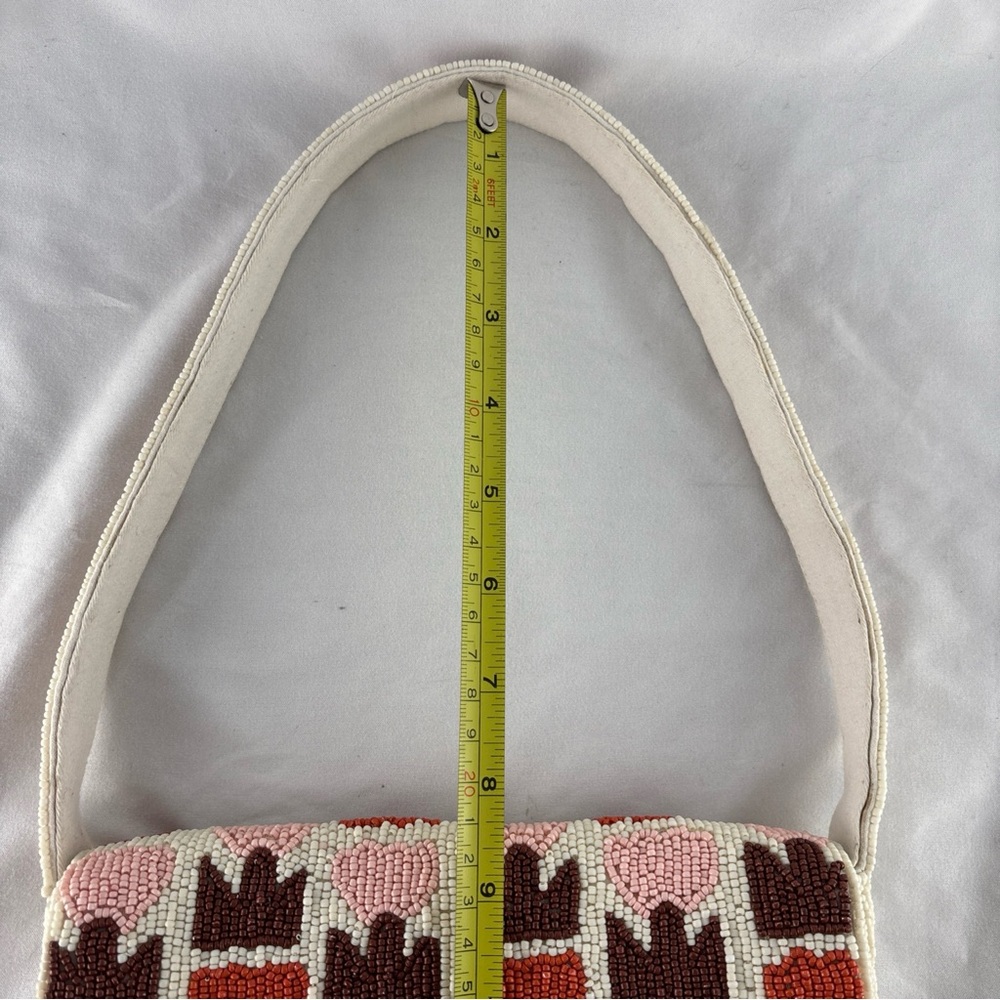 Anthropologie The Fiona Beaded Bag Floral Edition Retro Flower Purse - Picture 13 of 16